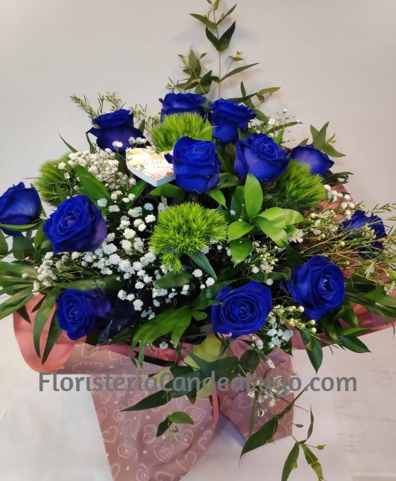 Ramo de rosas Azules| Rosas Rojas para Regalar | Floristería Candea